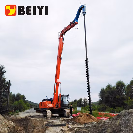 Parti di macchine edili Perforatrice per fori di terra montata su escavatore pilota per pozzo trivellato a coclea