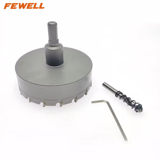 Sega a tazza di alta qualità con impugnatura triangolare, lega TCT in carburo di tungsteno, diametro 90 mm, per forare metallo, acciaio inossidabile e legno